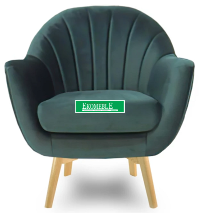 Bydgoskie Meble - Fotel Fuelta z nóżkami drewnianymi